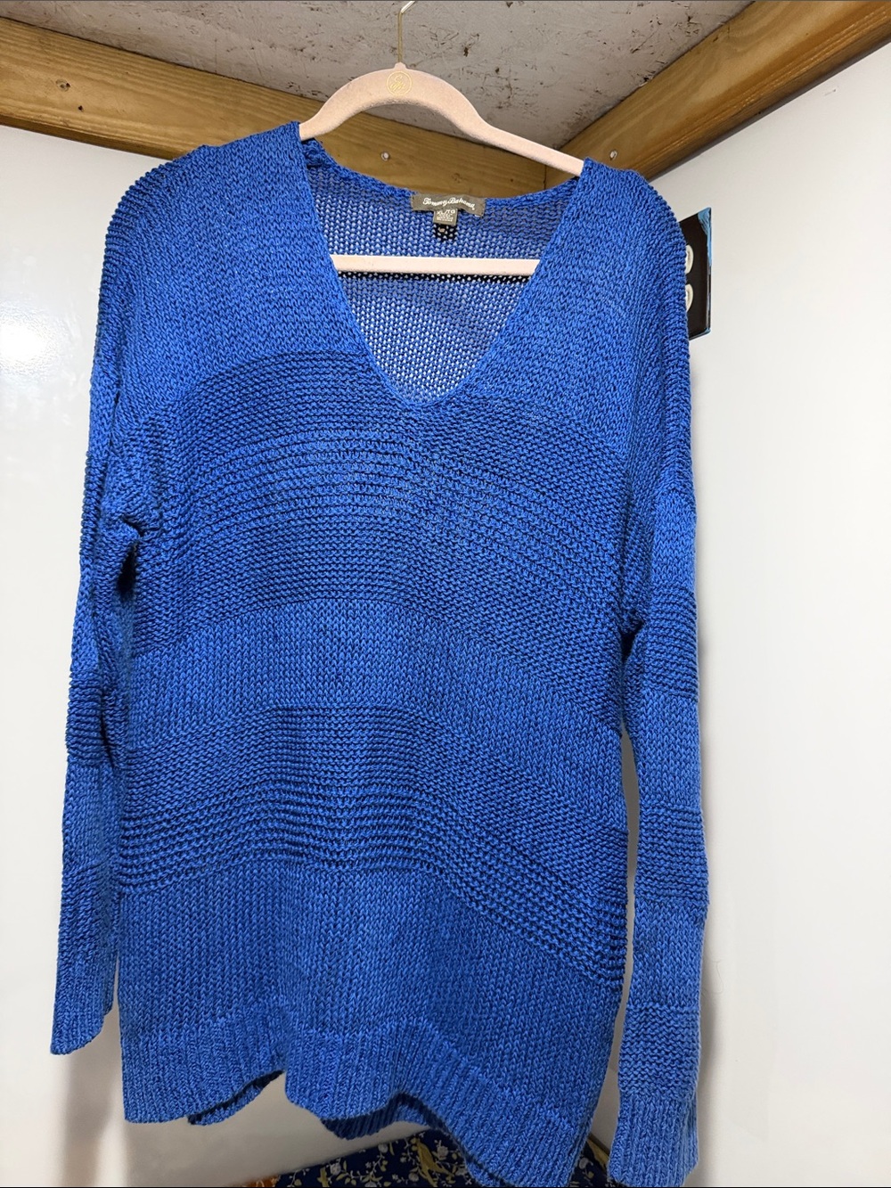 Tommy Bahama Channel Isle Blue V-Neck Knit Sweater XL